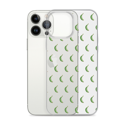 Platano All-Over Dominican iPhone Case (Transparent)  - 2020 - DominicanGirlfriend.com - Frases Dominicanas - República Dominicana Lifestyle Graphic T-Shirts Streetwear & Accessories - New York - Bronx - Washington Heights - Miami - Florida - Boca Chica - USA - Dominican Clothing