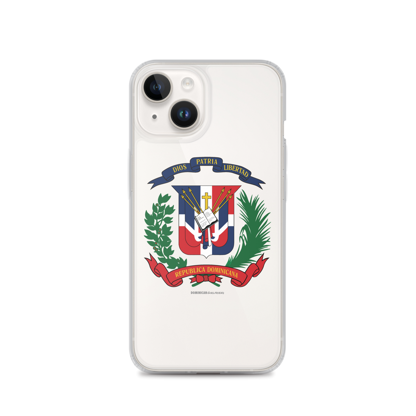 Escudo de la República Dominicana iPhone Case  - 2020 - DominicanGirlfriend.com - Frases Dominicanas - República Dominicana Lifestyle Graphic T-Shirts Streetwear & Accessories - New York - Bronx - Washington Heights - Miami - Florida - Boca Chica - USA - Dominican Clothing