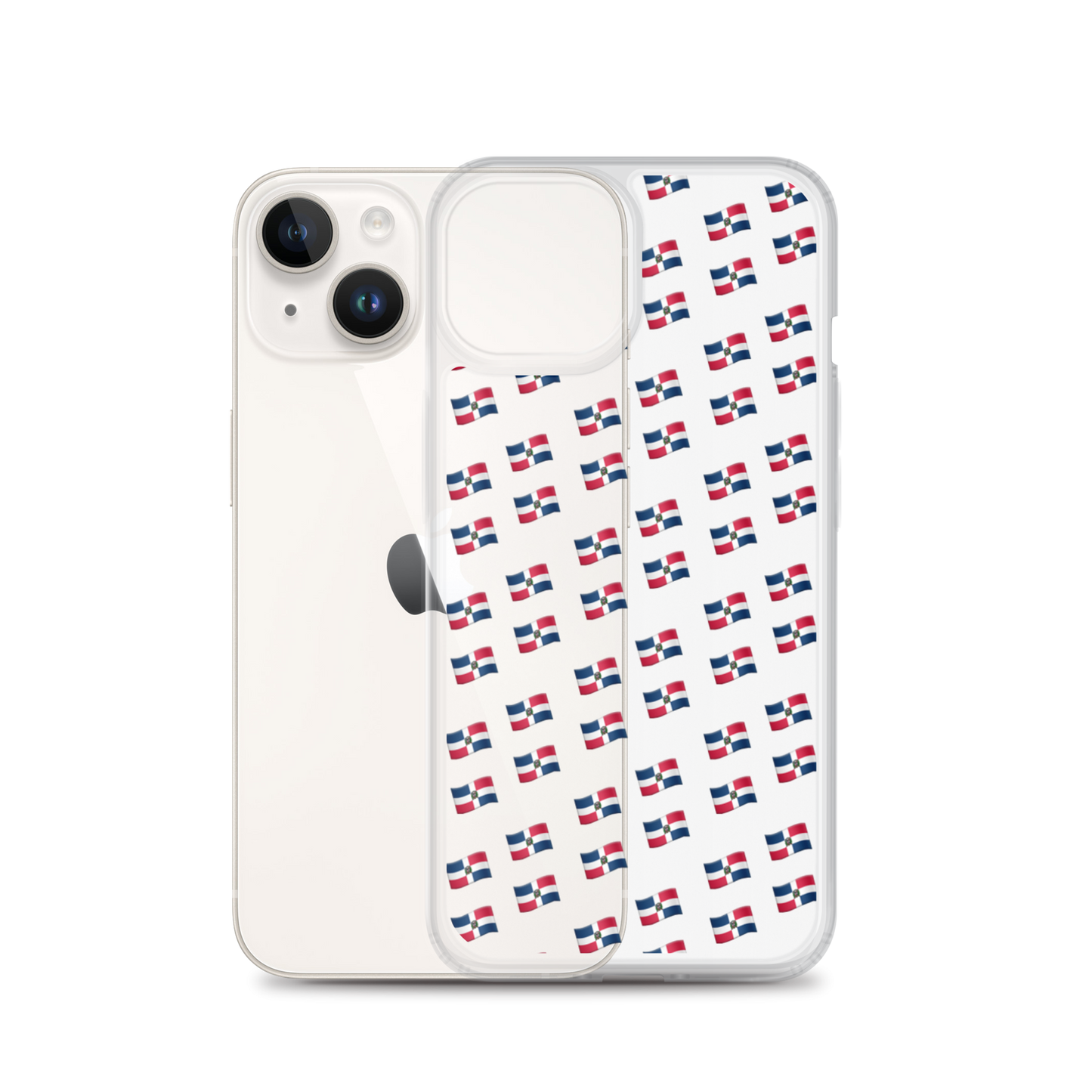 All-Over Emoji República Dominicana Flag iPhone Case (Transparent)  - 2020 - DominicanGirlfriend.com - Frases Dominicanas - República Dominicana Lifestyle Graphic T-Shirts Streetwear & Accessories - New York - Bronx - Washington Heights - Miami - Florida - Boca Chica - USA - Dominican Clothing