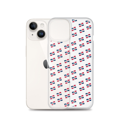 All-Over Emoji República Dominicana Flag iPhone Case (Transparent)  - 2020 - DominicanGirlfriend.com - Frases Dominicanas - República Dominicana Lifestyle Graphic T-Shirts Streetwear & Accessories - New York - Bronx - Washington Heights - Miami - Florida - Boca Chica - USA - Dominican Clothing