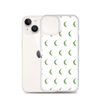 Platano All-Over Dominican iPhone Case (White)  - 2020 - DominicanGirlfriend.com - Frases Dominicanas - República Dominicana Lifestyle Graphic T-Shirts Streetwear & Accessories - New York - Bronx - Washington Heights - Miami - Florida - Boca Chica - USA - Dominican Clothing