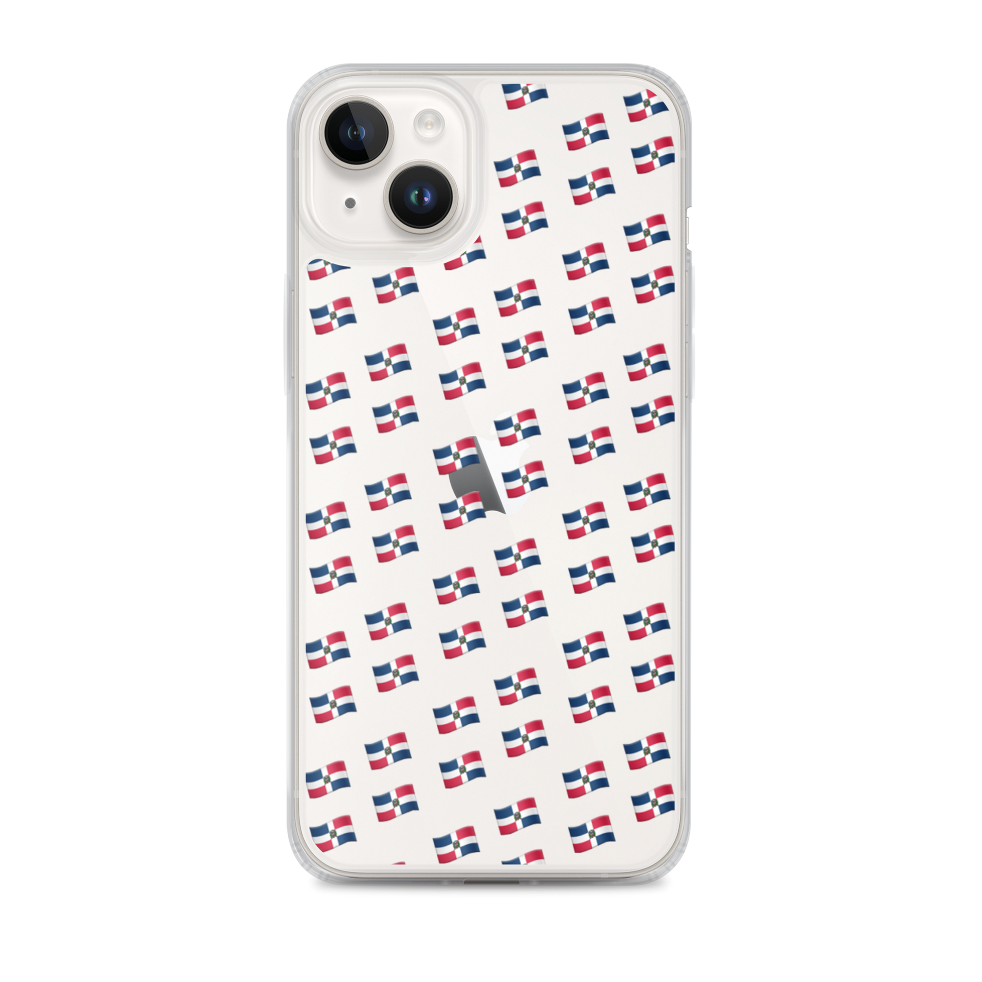 All-Over Emoji República Dominicana Flag iPhone Case (Transparent)  - 2020 - DominicanGirlfriend.com - Frases Dominicanas - República Dominicana Lifestyle Graphic T-Shirts Streetwear & Accessories - New York - Bronx - Washington Heights - Miami - Florida - Boca Chica - USA - Dominican Clothing