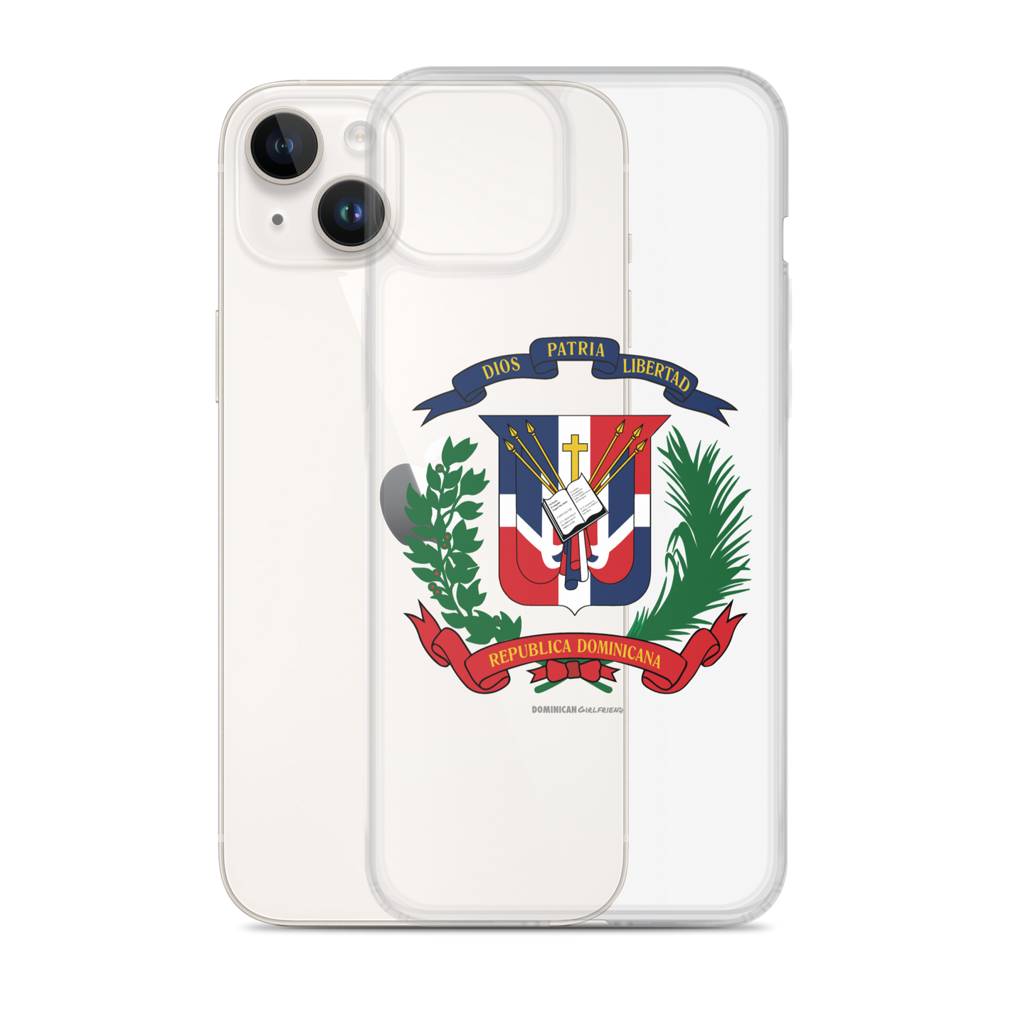 Escudo de la República Dominicana iPhone Case  - 2020 - DominicanGirlfriend.com - Frases Dominicanas - República Dominicana Lifestyle Graphic T-Shirts Streetwear & Accessories - New York - Bronx - Washington Heights - Miami - Florida - Boca Chica - USA - Dominican Clothing