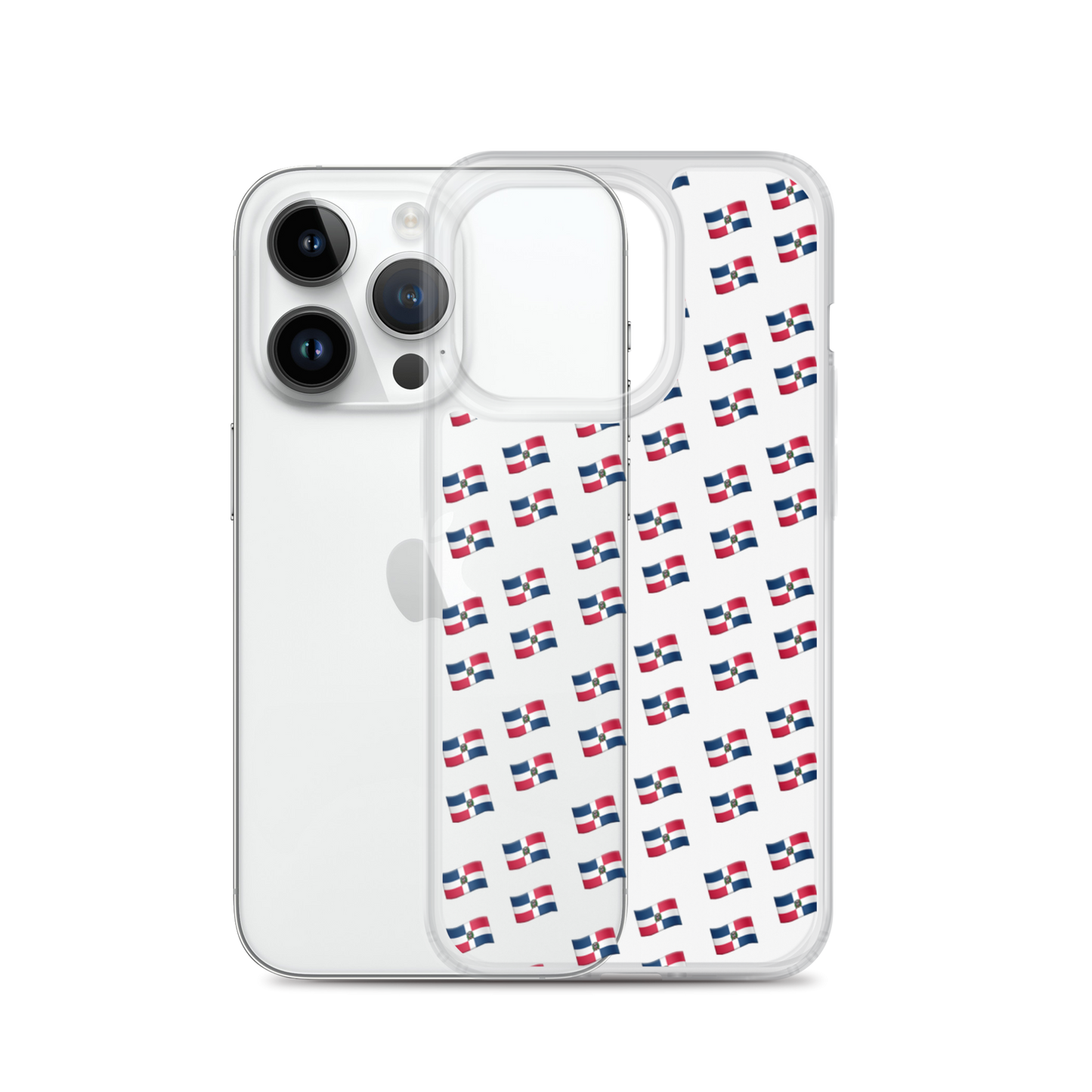 All-Over Emoji República Dominicana Flag iPhone Case (Transparent)  - 2020 - DominicanGirlfriend.com - Frases Dominicanas - República Dominicana Lifestyle Graphic T-Shirts Streetwear & Accessories - New York - Bronx - Washington Heights - Miami - Florida - Boca Chica - USA - Dominican Clothing