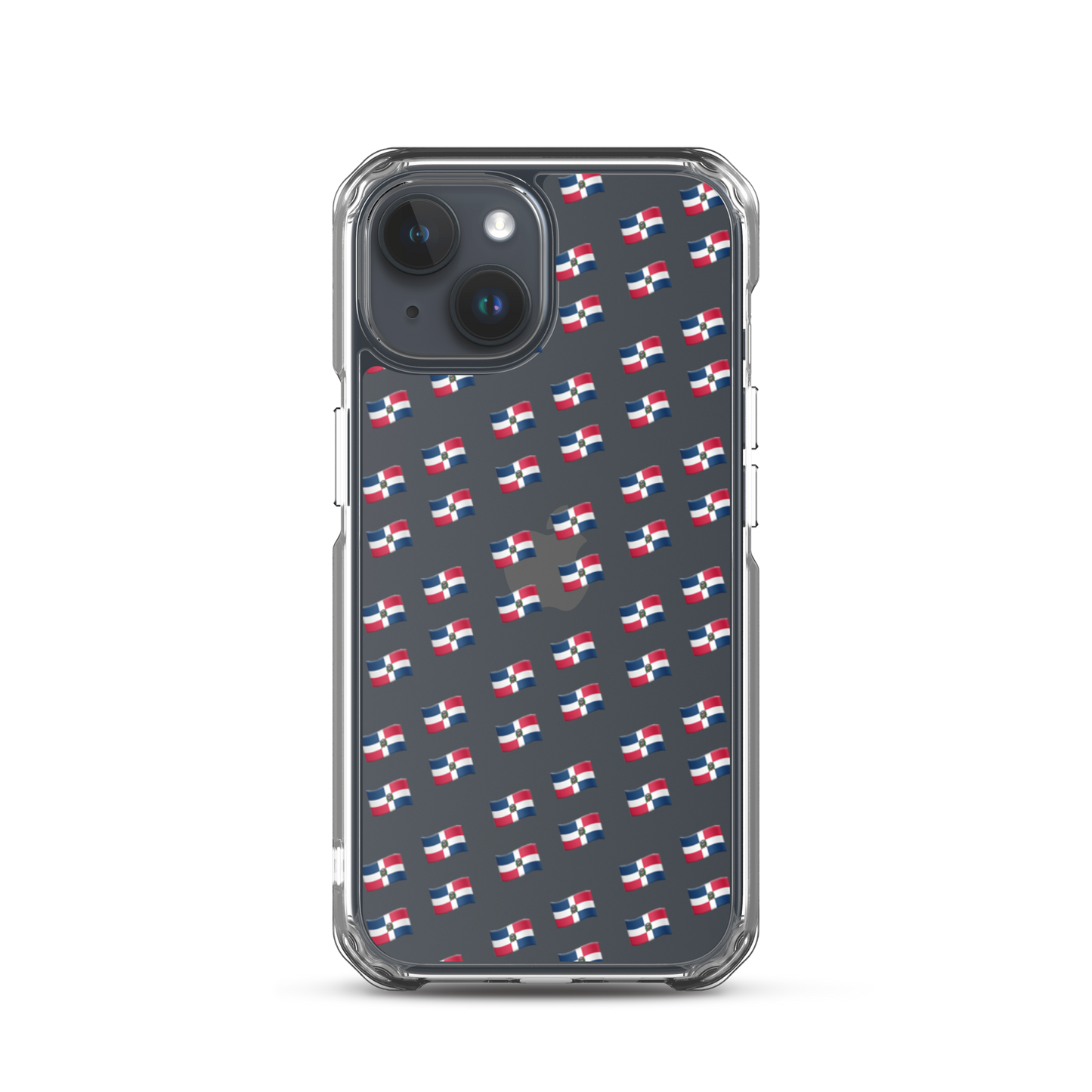All-Over Emoji República Dominicana Flag iPhone Case (Transparent)  - 2020 - DominicanGirlfriend.com - Frases Dominicanas - República Dominicana Lifestyle Graphic T-Shirts Streetwear & Accessories - New York - Bronx - Washington Heights - Miami - Florida - Boca Chica - USA - Dominican Clothing