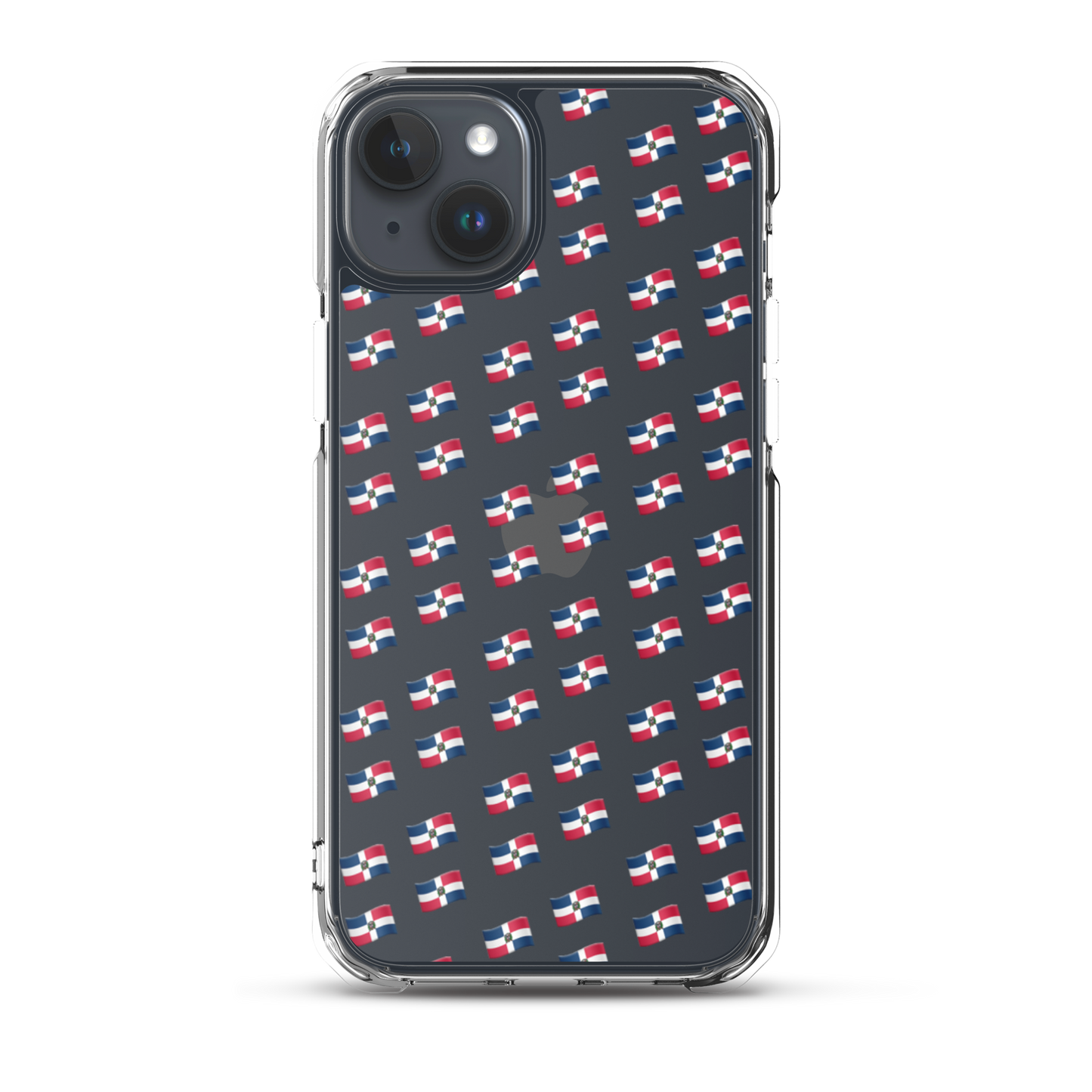All-Over Emoji República Dominicana Flag iPhone Case (Transparent)  - 2020 - DominicanGirlfriend.com - Frases Dominicanas - República Dominicana Lifestyle Graphic T-Shirts Streetwear & Accessories - New York - Bronx - Washington Heights - Miami - Florida - Boca Chica - USA - Dominican Clothing