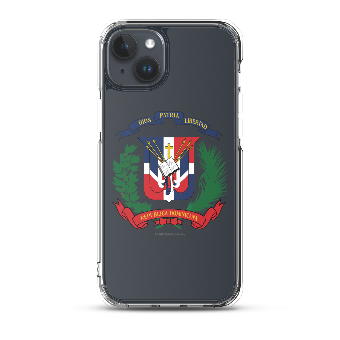 Escudo de la República Dominicana iPhone Case  - 2020 - DominicanGirlfriend.com - Frases Dominicanas - República Dominicana Lifestyle Graphic T-Shirts Streetwear & Accessories - New York - Bronx - Washington Heights - Miami - Florida - Boca Chica - USA - Dominican Clothing