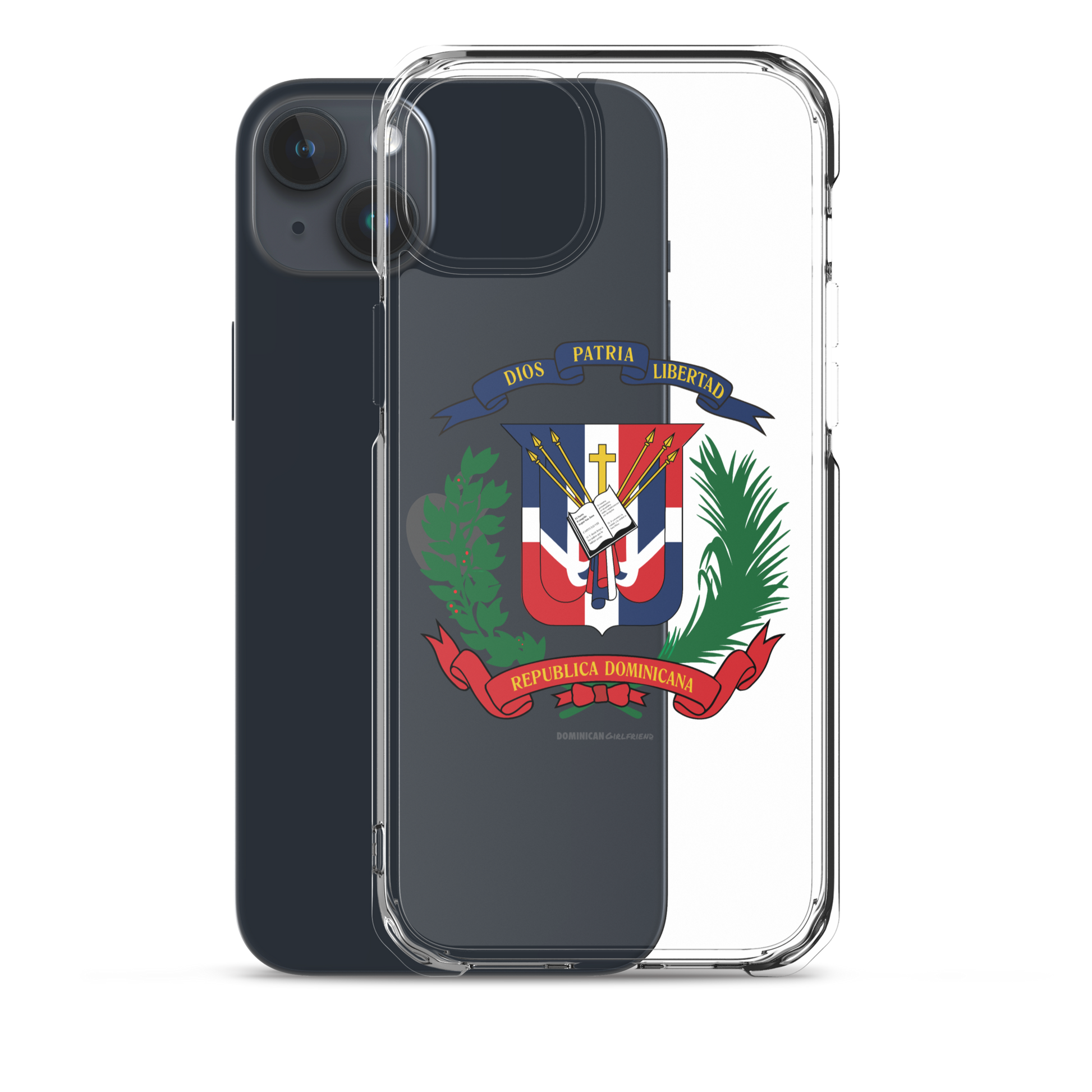 Escudo de la República Dominicana iPhone Case  - 2020 - DominicanGirlfriend.com - Frases Dominicanas - República Dominicana Lifestyle Graphic T-Shirts Streetwear & Accessories - New York - Bronx - Washington Heights - Miami - Florida - Boca Chica - USA - Dominican Clothing