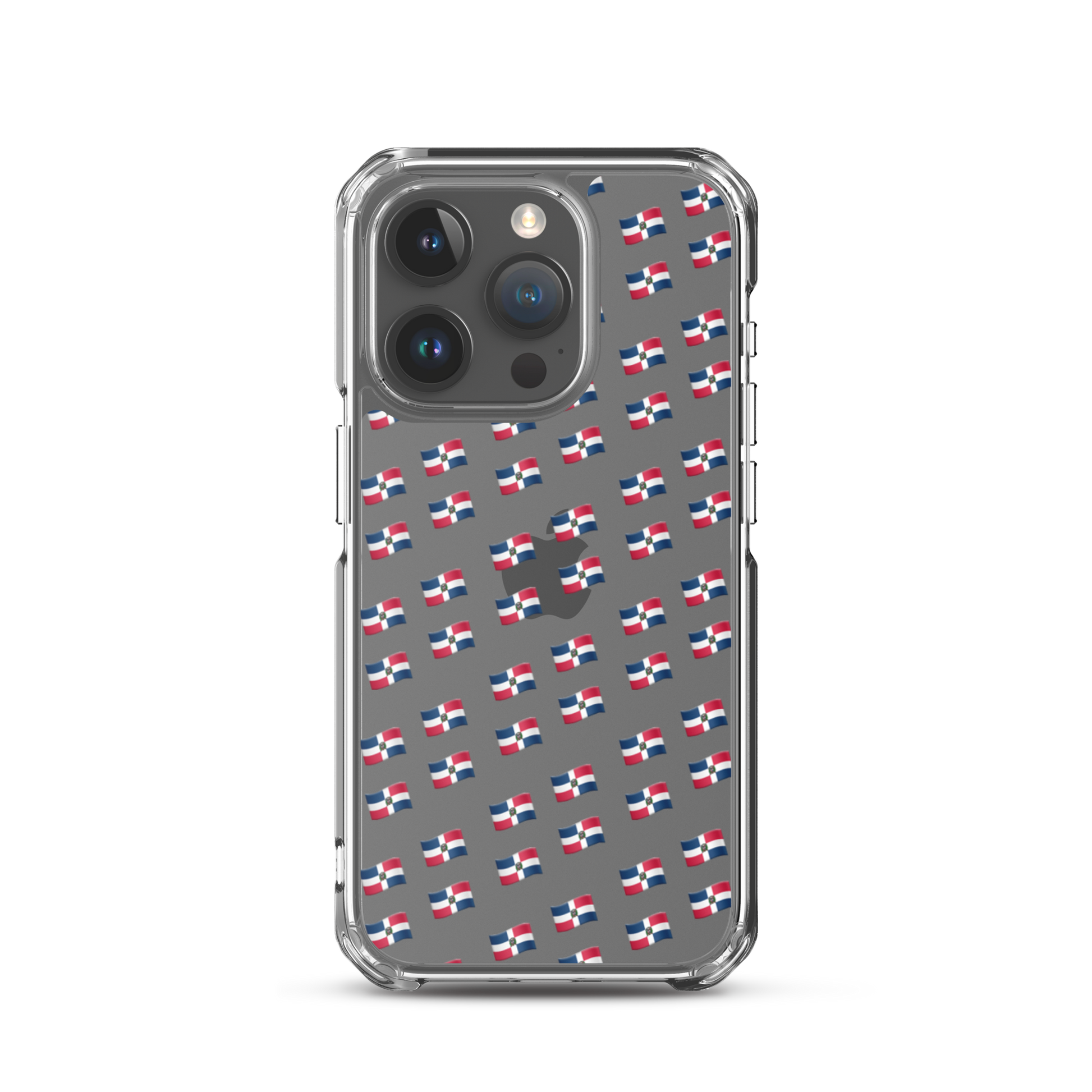 All-Over Emoji República Dominicana Flag iPhone Case (Transparent)  - 2020 - DominicanGirlfriend.com - Frases Dominicanas - República Dominicana Lifestyle Graphic T-Shirts Streetwear & Accessories - New York - Bronx - Washington Heights - Miami - Florida - Boca Chica - USA - Dominican Clothing
