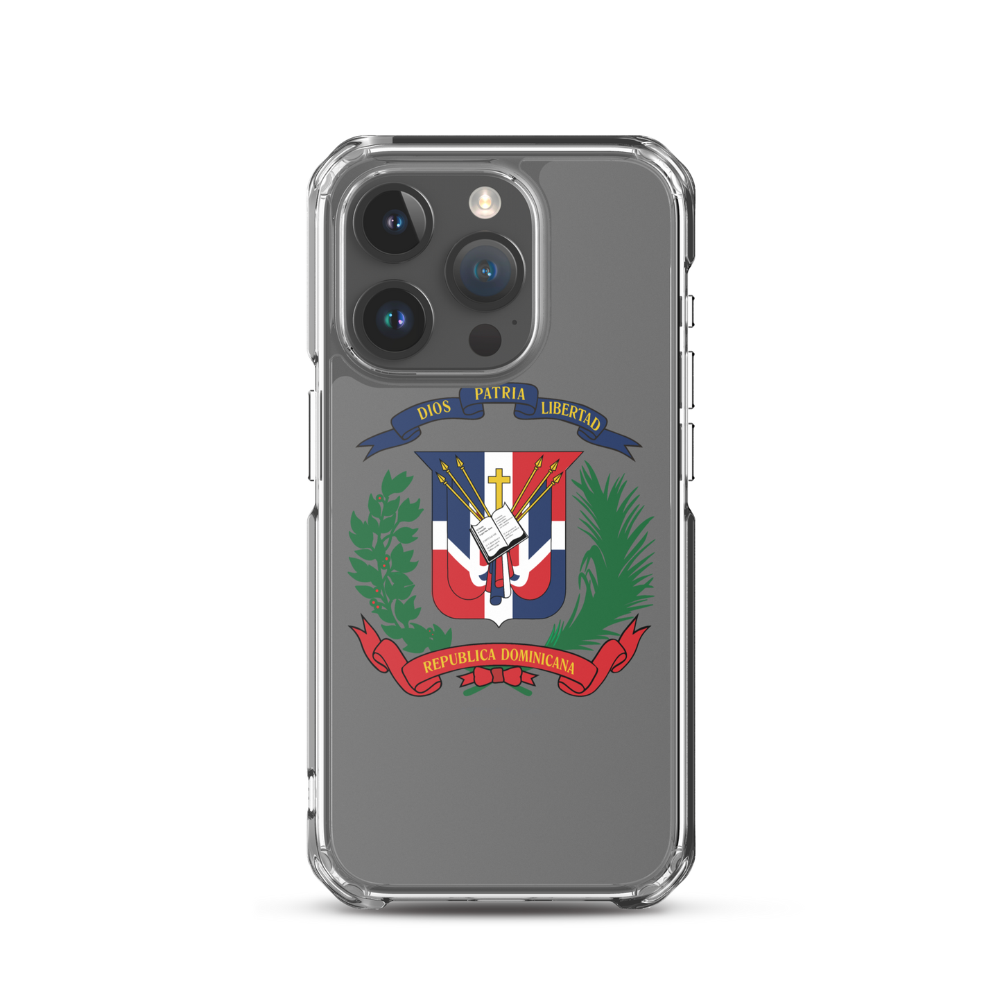 Escudo de la República Dominicana iPhone Case  - 2020 - DominicanGirlfriend.com - Frases Dominicanas - República Dominicana Lifestyle Graphic T-Shirts Streetwear & Accessories - New York - Bronx - Washington Heights - Miami - Florida - Boca Chica - USA - Dominican Clothing