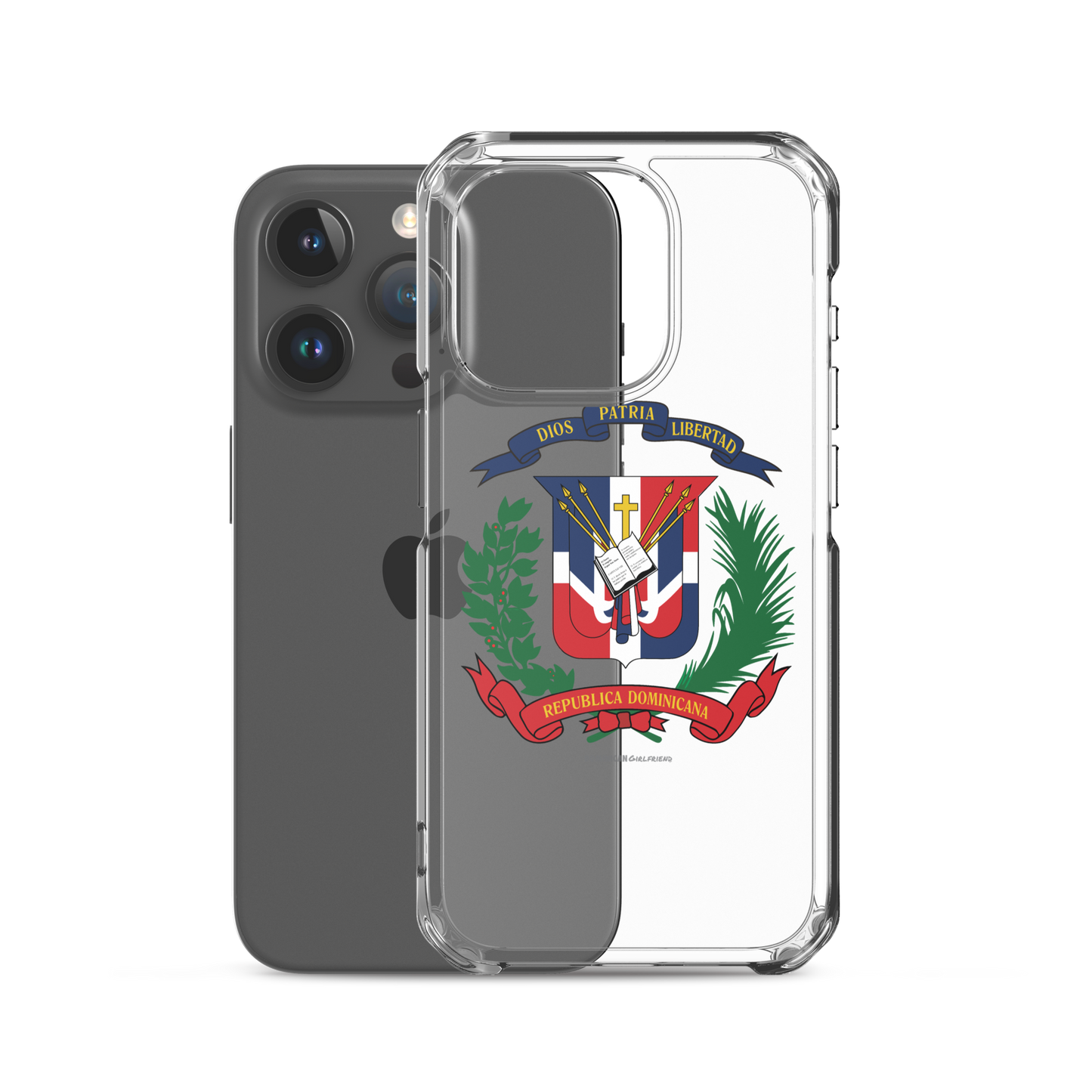Escudo de la República Dominicana iPhone Case  - 2020 - DominicanGirlfriend.com - Frases Dominicanas - República Dominicana Lifestyle Graphic T-Shirts Streetwear & Accessories - New York - Bronx - Washington Heights - Miami - Florida - Boca Chica - USA - Dominican Clothing