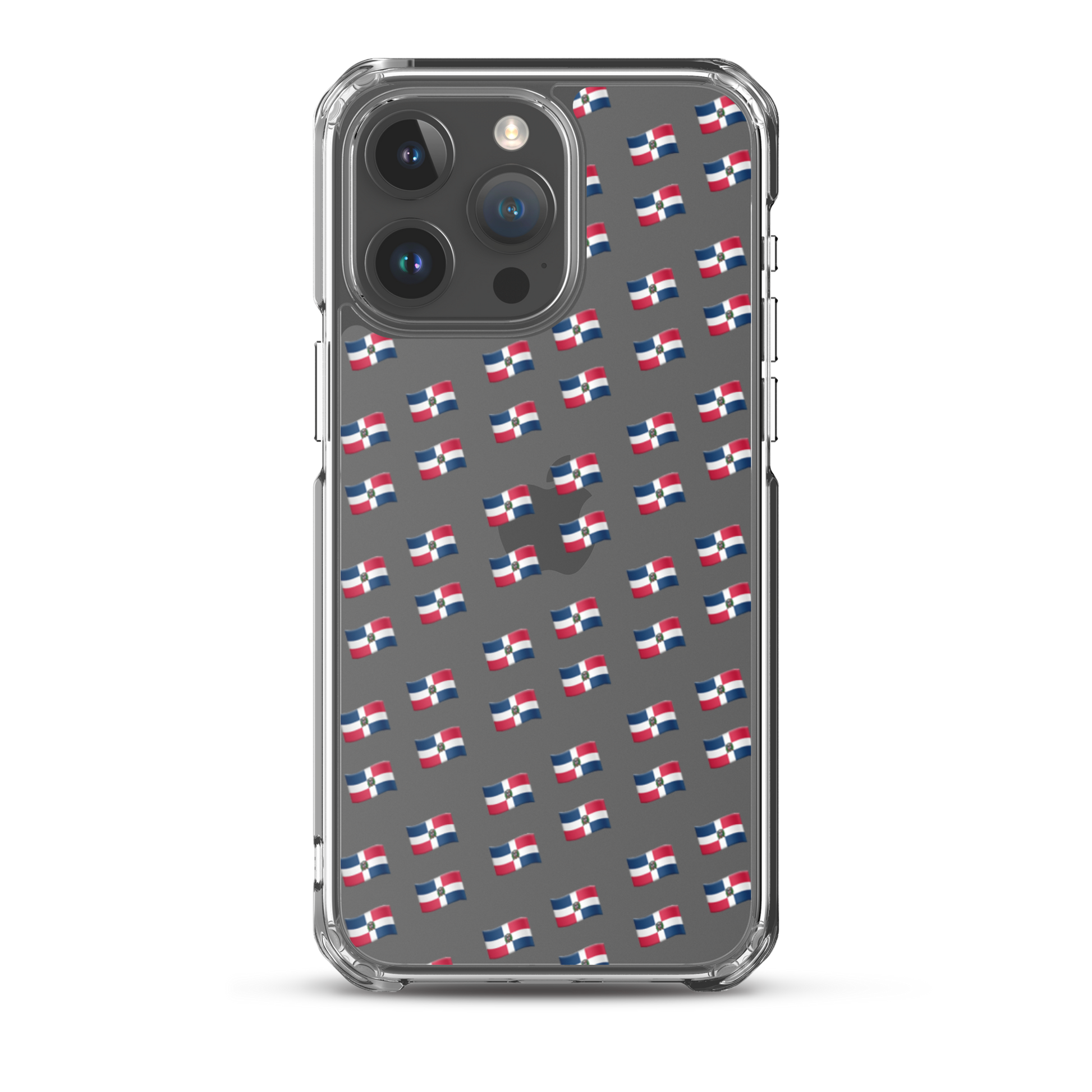 All-Over Emoji República Dominicana Flag iPhone Case (Transparent)  - 2020 - DominicanGirlfriend.com - Frases Dominicanas - República Dominicana Lifestyle Graphic T-Shirts Streetwear & Accessories - New York - Bronx - Washington Heights - Miami - Florida - Boca Chica - USA - Dominican Clothing