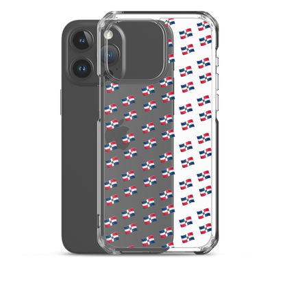All-Over Emoji República Dominicana Flag iPhone Case (Transparent)  - 2020 - DominicanGirlfriend.com - Frases Dominicanas - República Dominicana Lifestyle Graphic T-Shirts Streetwear & Accessories - New York - Bronx - Washington Heights - Miami - Florida - Boca Chica - USA - Dominican Clothing