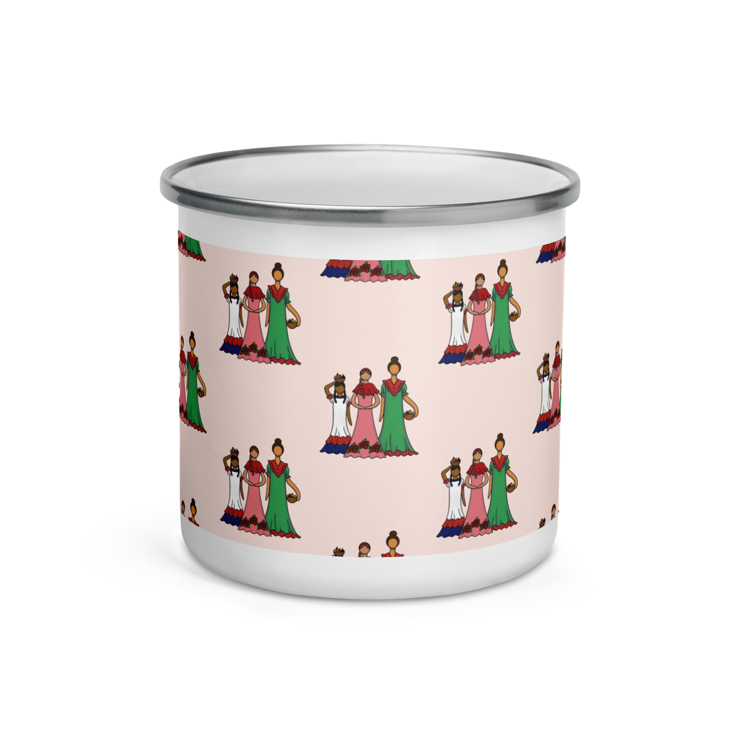 Dominican Faceless Dolls Enamel Mug