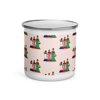 Dominican Faceless Dolls Enamel Mug