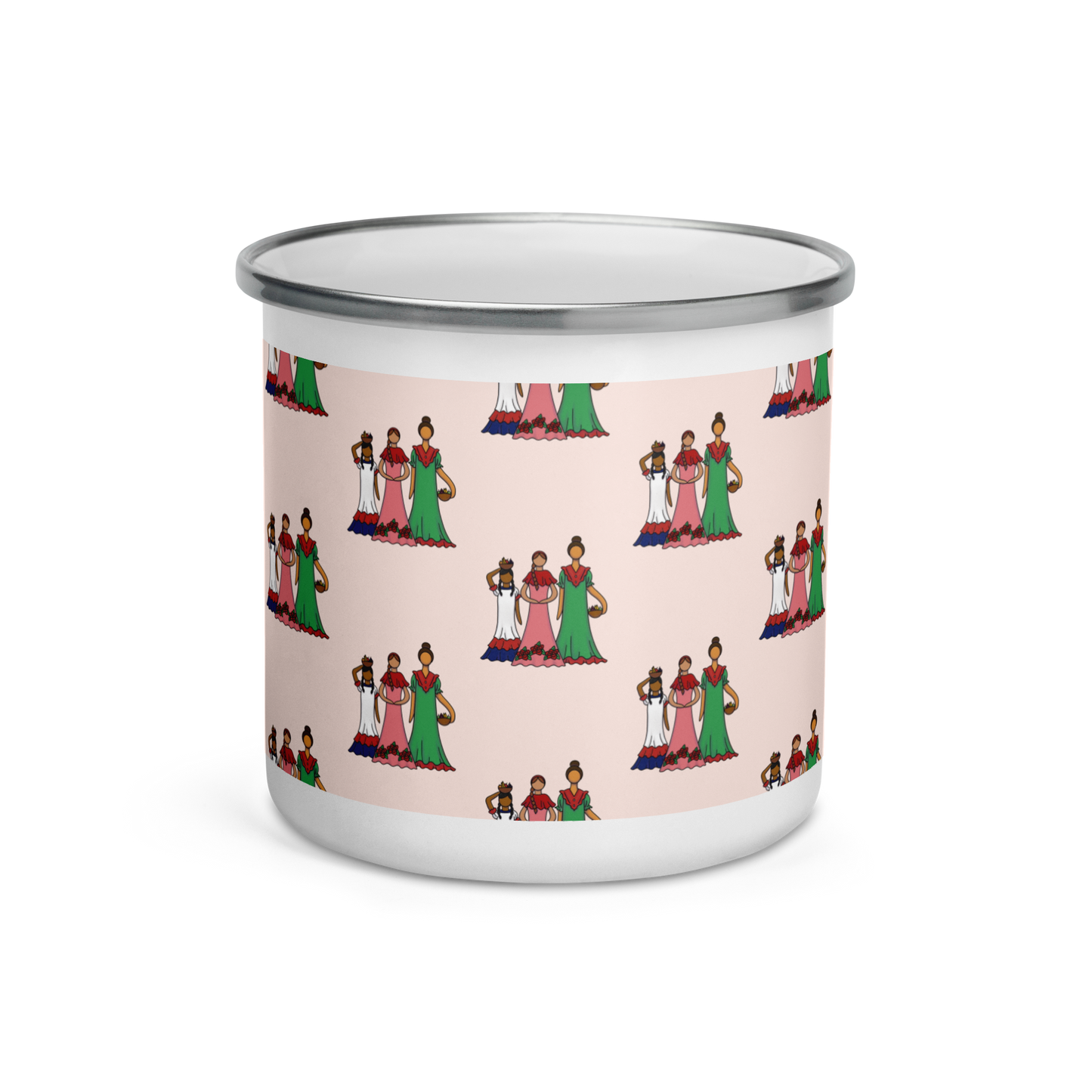 Dominican Faceless Dolls Enamel Mug