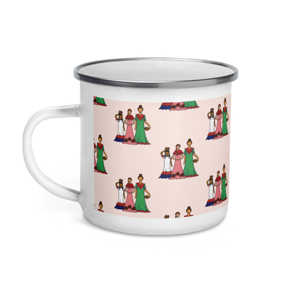 Dominican Faceless Dolls Enamel Mug