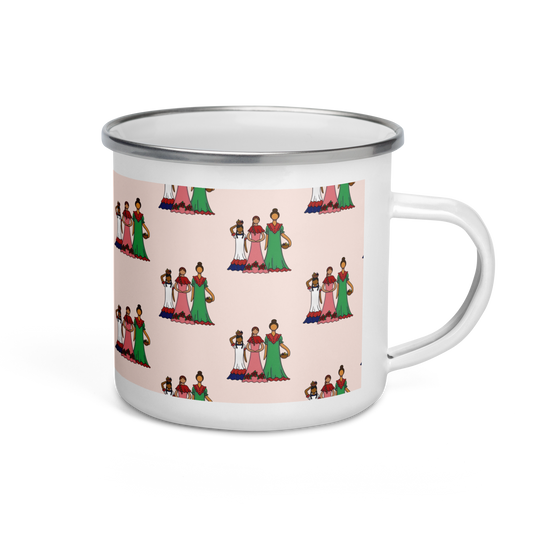 Dominican Faceless Dolls Enamel Mug