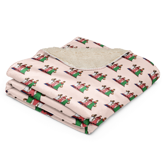 Dominican Faceless Dolls Soft Sherpa Blanket
