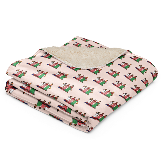 Dominican Faceless Dolls Soft Sherpa Blanket