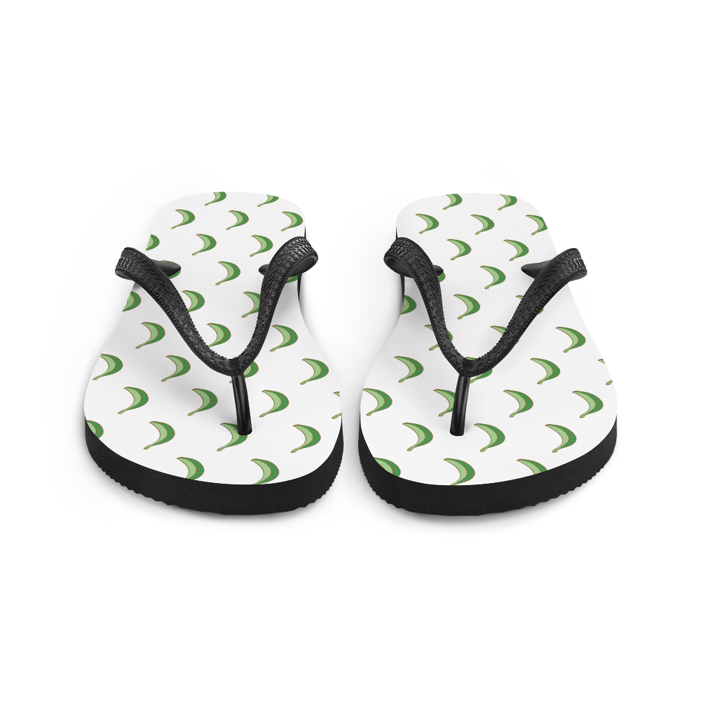 Platano All-Over Flip-Flops (White)