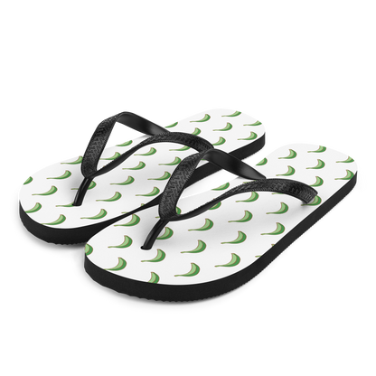 Platano All-Over Flip-Flops (White)