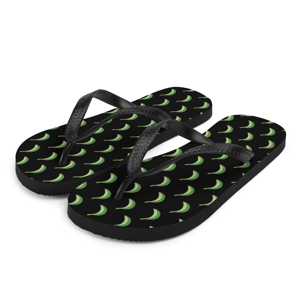 Platano All-Over Flip-Flops (Black)