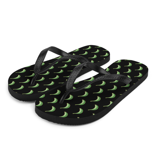 Platano All-Over Flip-Flops (Black)