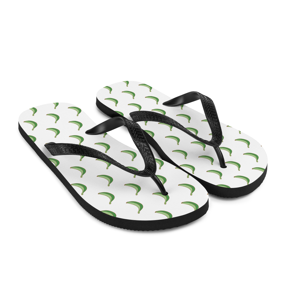 Platano All-Over Flip-Flops (White)