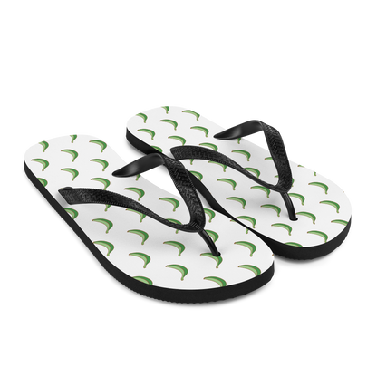 Platano All-Over Flip-Flops (White)