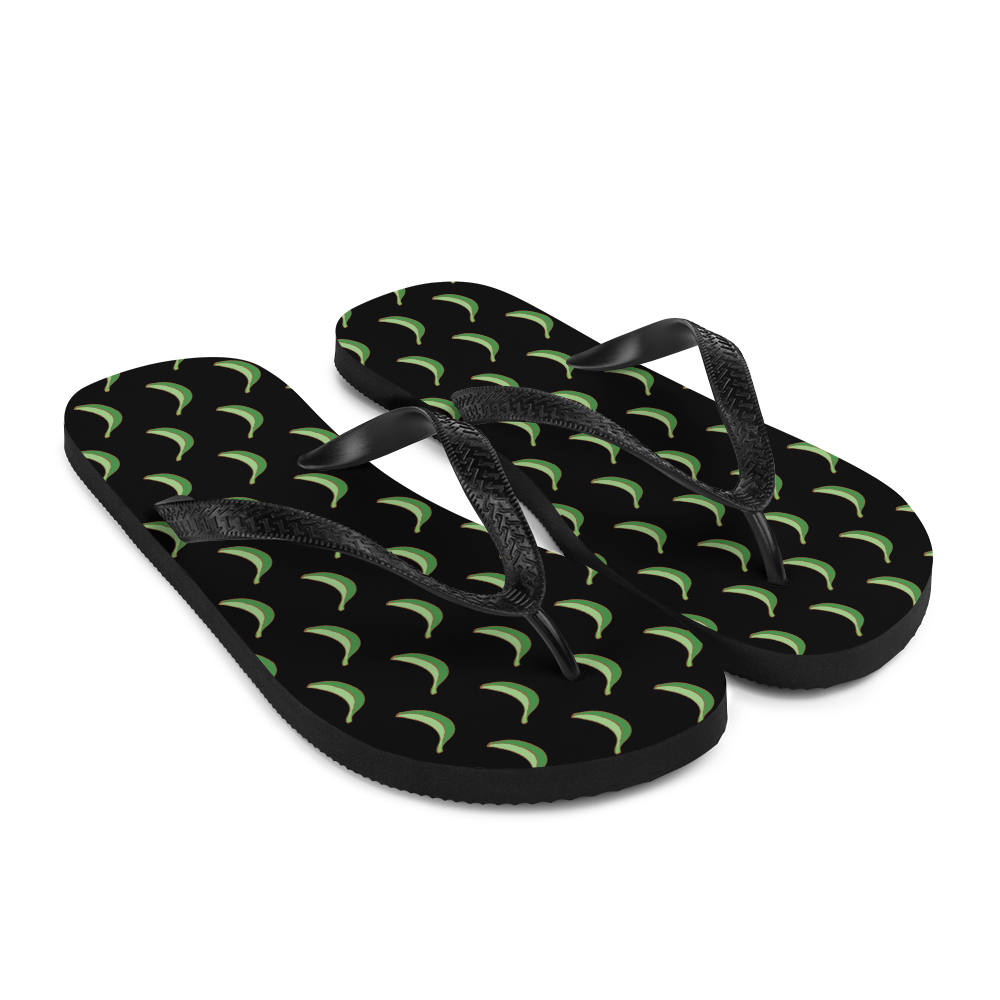 Platano All-Over Flip-Flops (Black)