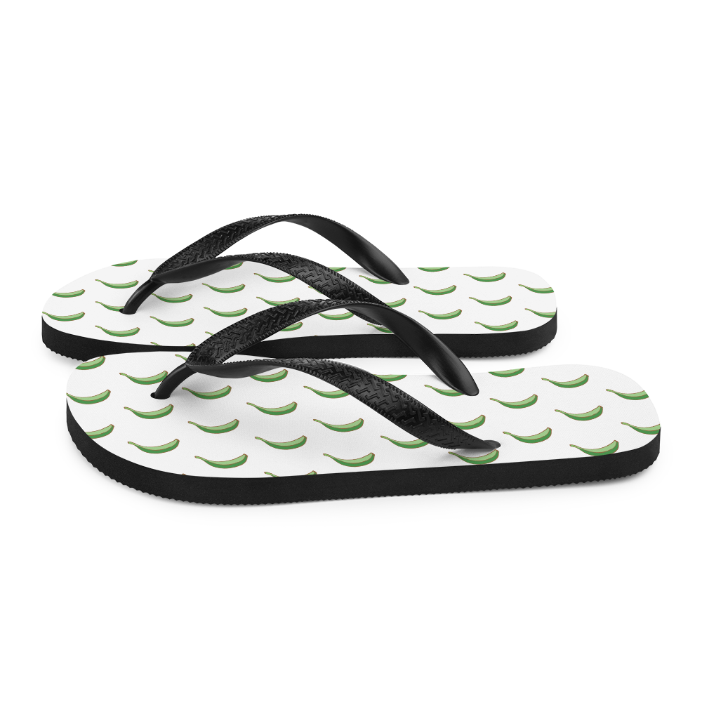 Platano All-Over Flip-Flops (White)