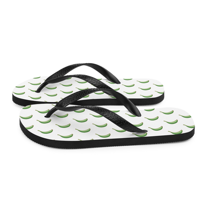 Platano All-Over Flip-Flops (White)