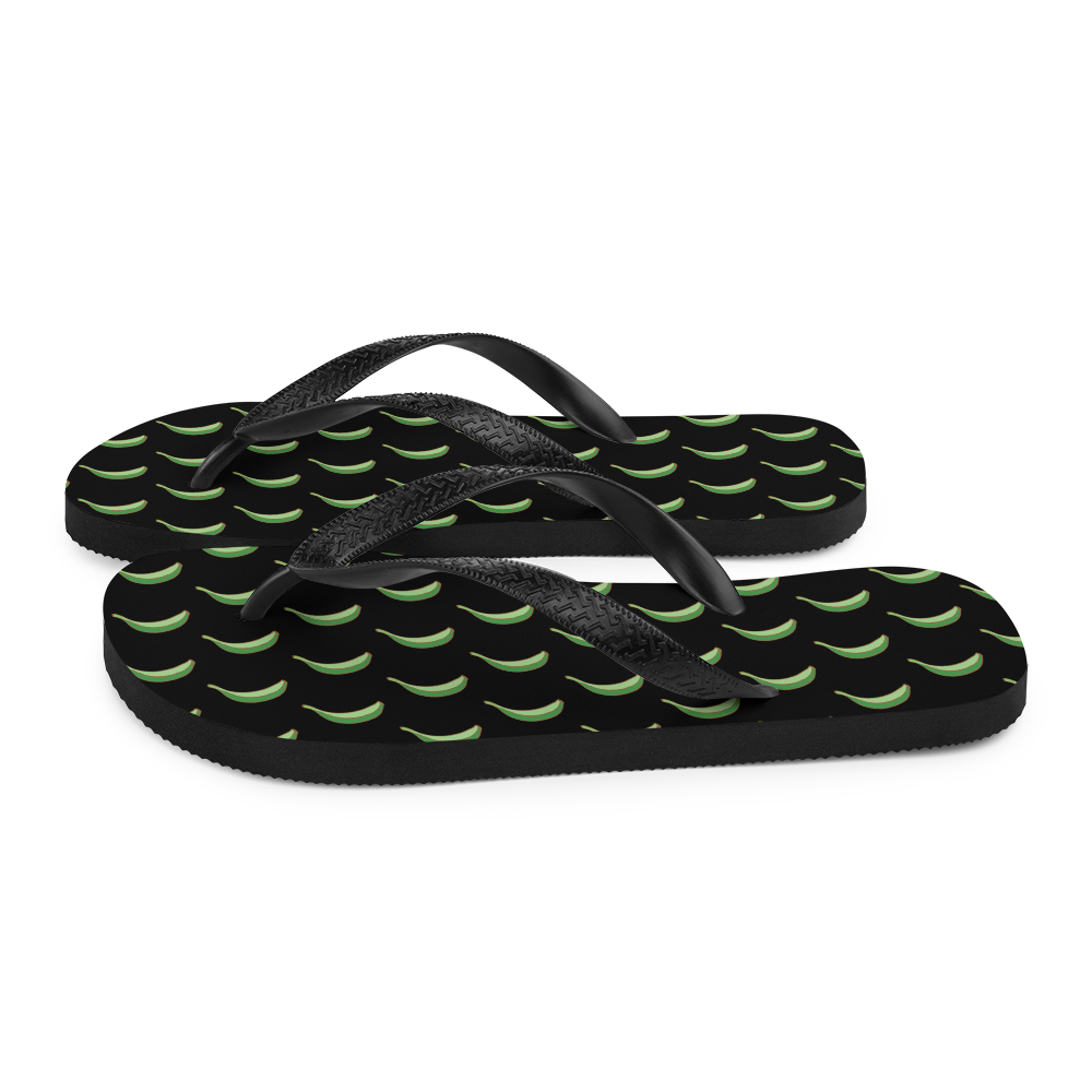 Platano All-Over Flip-Flops (Black)