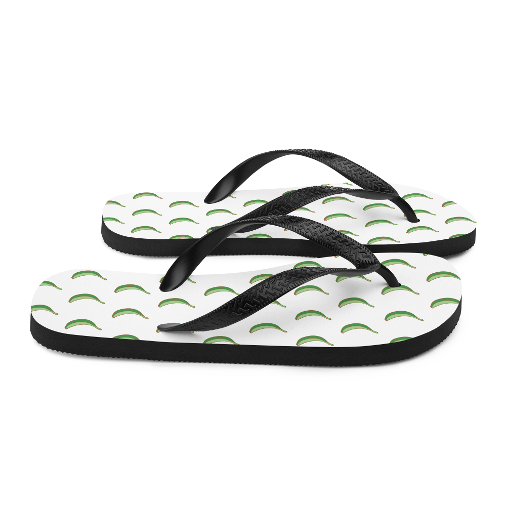 Platano All-Over Flip-Flops (White)