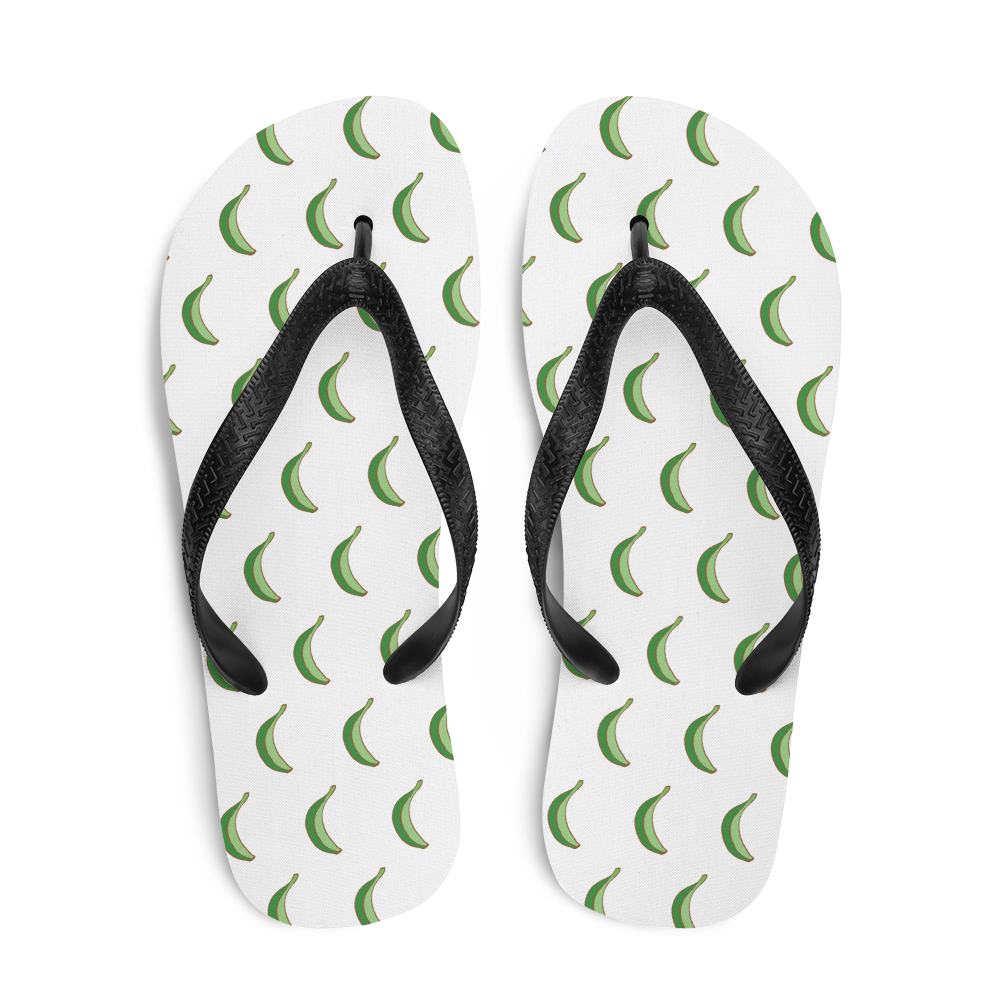 Platano All-Over Flip-Flops (White)