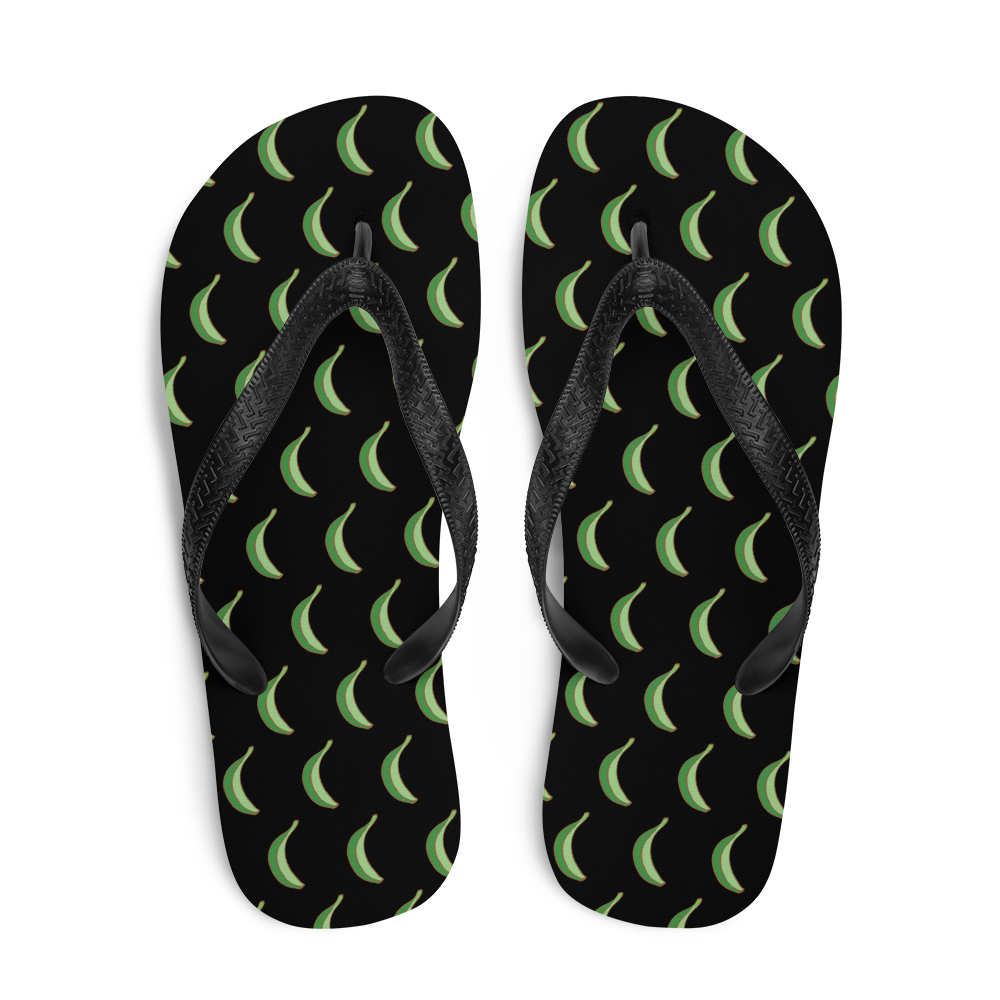 Platano All-Over Flip-Flops (Black)