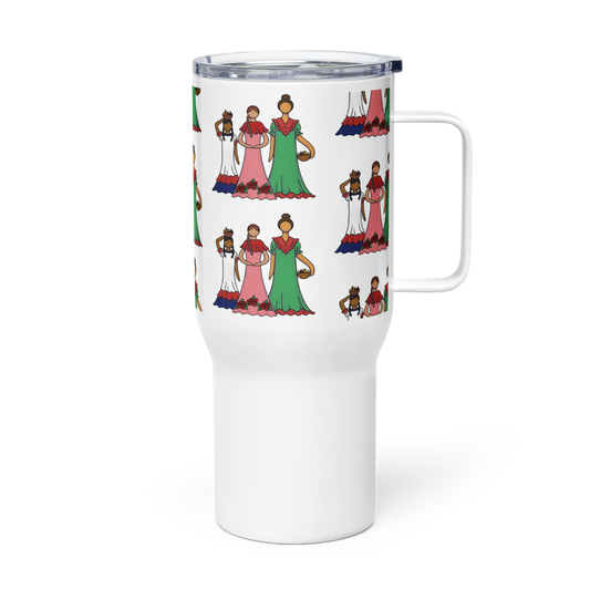 Dominican Faceless Dolls Travel mug with a handle