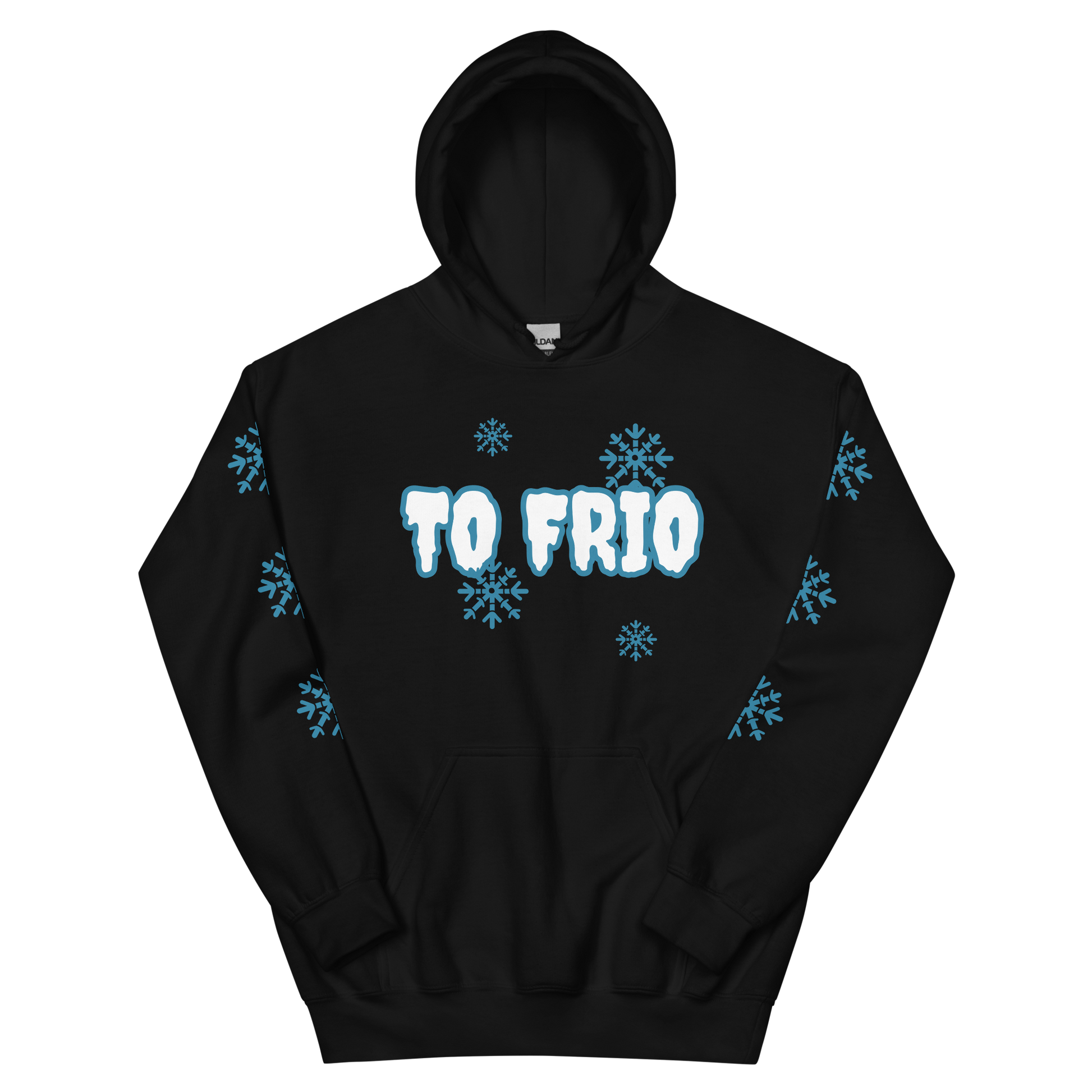 To Frio Snowflake Sleeve Dominican Unisex Hoodie  - 2020 - DominicanGirlfriend.com - Frases Dominicanas - República Dominicana Lifestyle Graphic T-Shirts Streetwear & Accessories - New York - Bronx - Washington Heights - Miami - Florida - Boca Chica - USA - Dominican Clothing