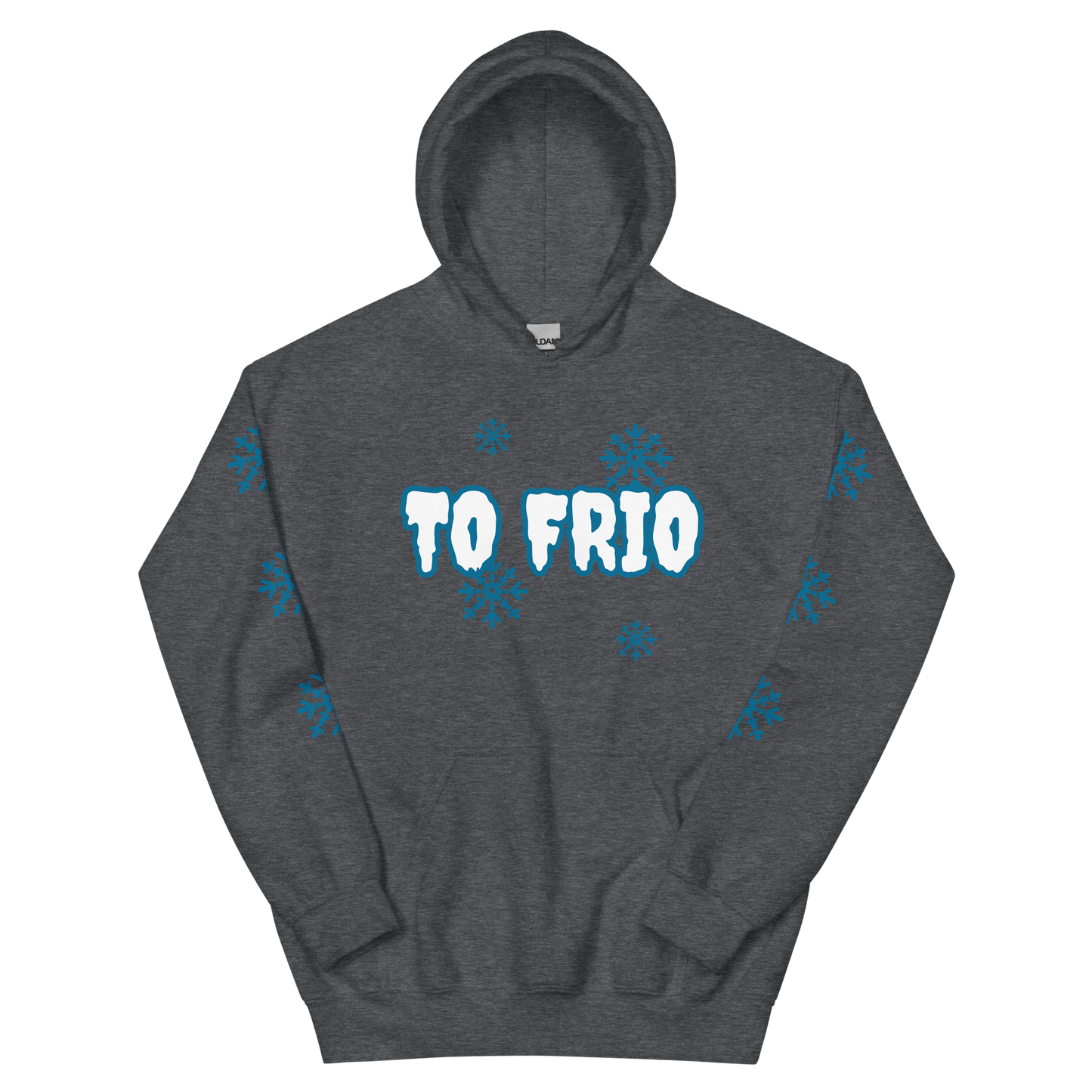 To Frio Snowflake Sleeve Dominican Unisex Hoodie  - 2020 - DominicanGirlfriend.com - Frases Dominicanas - República Dominicana Lifestyle Graphic T-Shirts Streetwear & Accessories - New York - Bronx - Washington Heights - Miami - Florida - Boca Chica - USA - Dominican Clothing