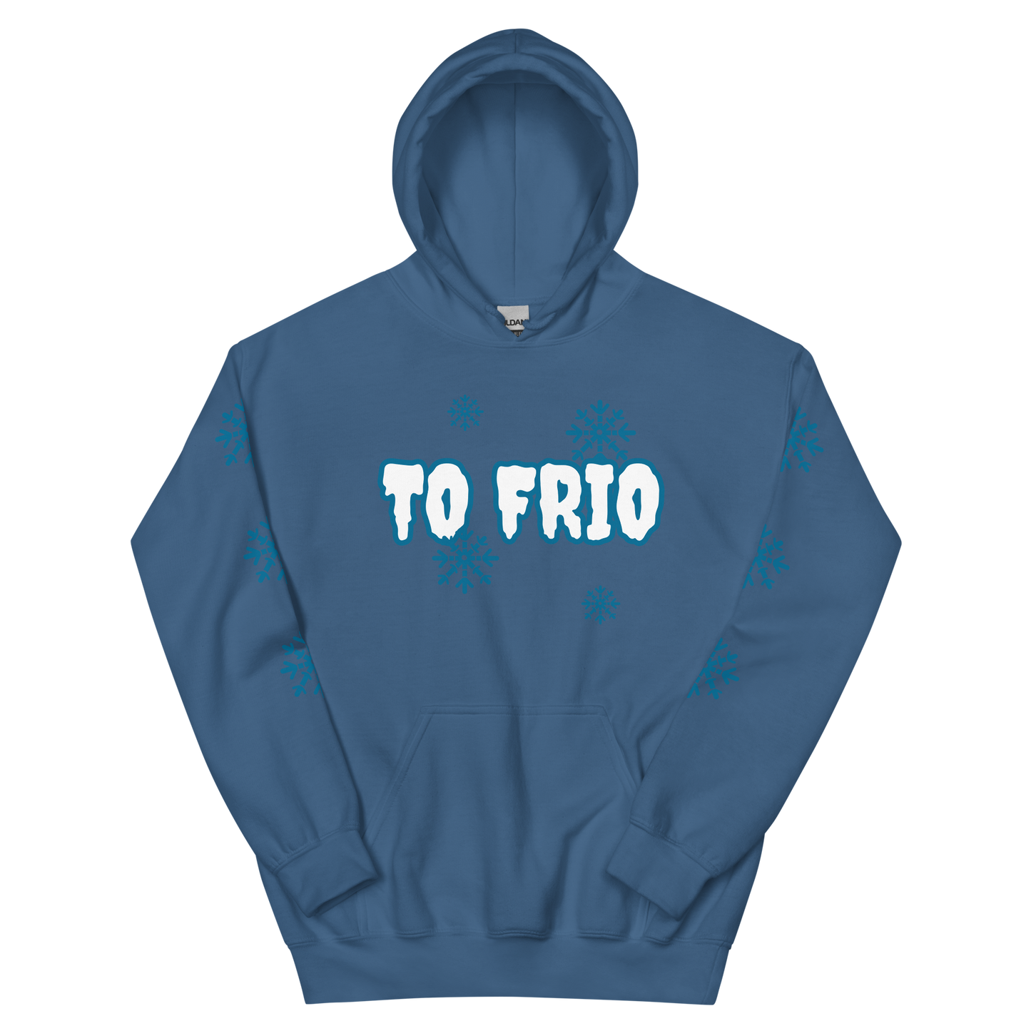 To Frio Snowflake Sleeve Dominican Unisex Hoodie  - 2020 - DominicanGirlfriend.com - Frases Dominicanas - República Dominicana Lifestyle Graphic T-Shirts Streetwear & Accessories - New York - Bronx - Washington Heights - Miami - Florida - Boca Chica - USA - Dominican Clothing
