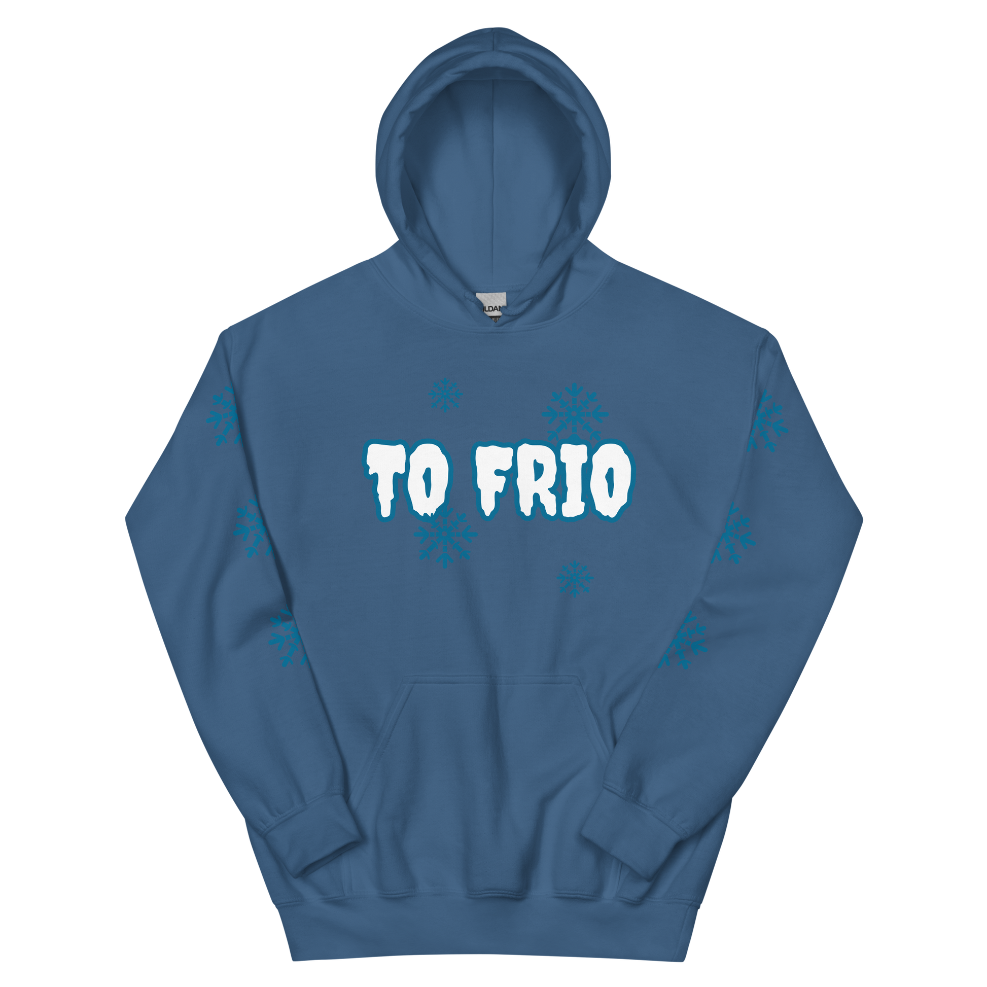 To Frio Snowflake Sleeve Dominican Unisex Hoodie  - 2020 - DominicanGirlfriend.com - Frases Dominicanas - República Dominicana Lifestyle Graphic T-Shirts Streetwear & Accessories - New York - Bronx - Washington Heights - Miami - Florida - Boca Chica - USA - Dominican Clothing