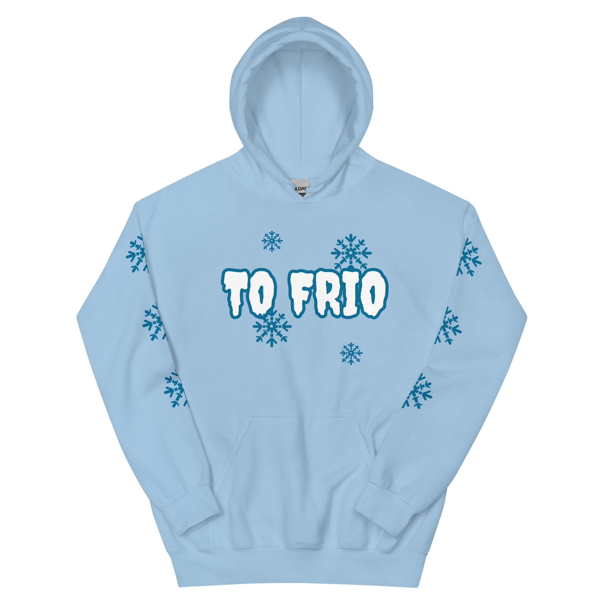 To Frio Snowflake Sleeve Dominican Unisex Hoodie  - 2020 - DominicanGirlfriend.com - Frases Dominicanas - República Dominicana Lifestyle Graphic T-Shirts Streetwear & Accessories - New York - Bronx - Washington Heights - Miami - Florida - Boca Chica - USA - Dominican Clothing