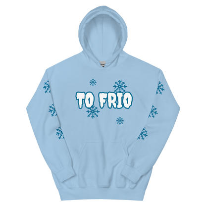 To Frio Snowflake Sleeve Dominican Unisex Hoodie  - 2020 - DominicanGirlfriend.com - Frases Dominicanas - República Dominicana Lifestyle Graphic T-Shirts Streetwear & Accessories - New York - Bronx - Washington Heights - Miami - Florida - Boca Chica - USA - Dominican Clothing