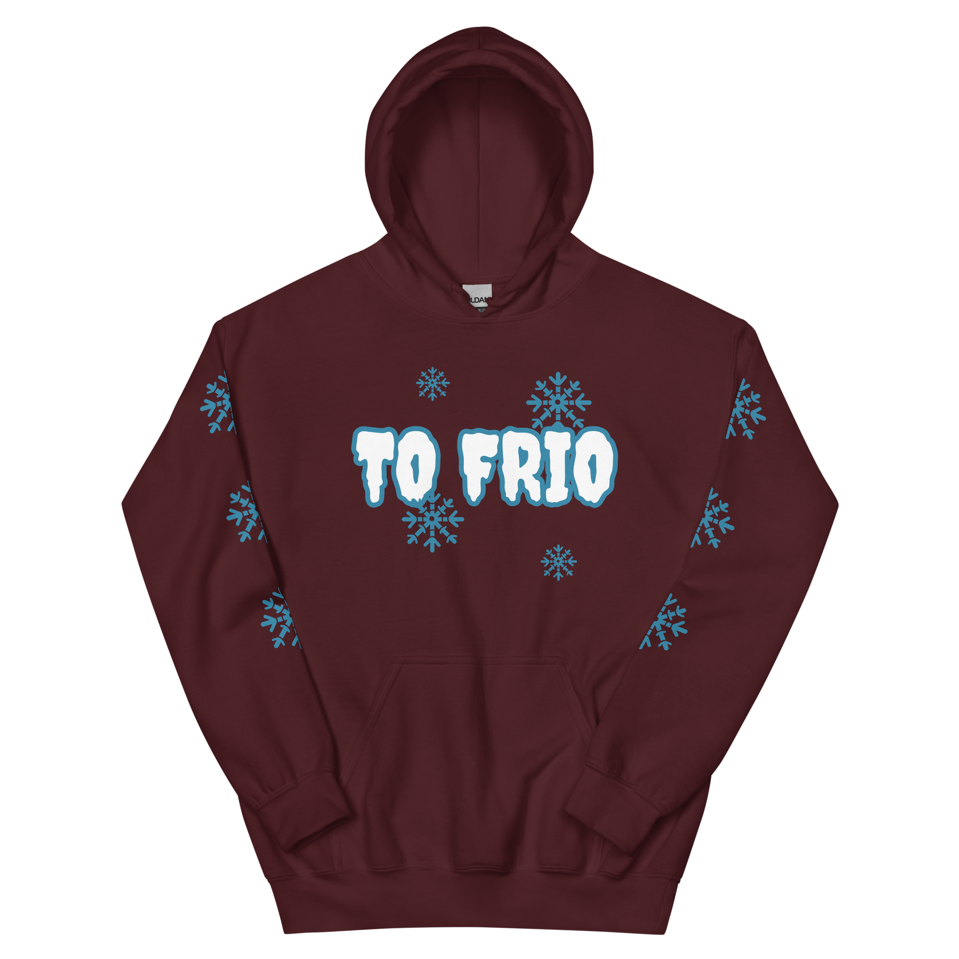 To Frio Snowflake Sleeve Dominican Unisex Hoodie  - 2020 - DominicanGirlfriend.com - Frases Dominicanas - República Dominicana Lifestyle Graphic T-Shirts Streetwear & Accessories - New York - Bronx - Washington Heights - Miami - Florida - Boca Chica - USA - Dominican Clothing