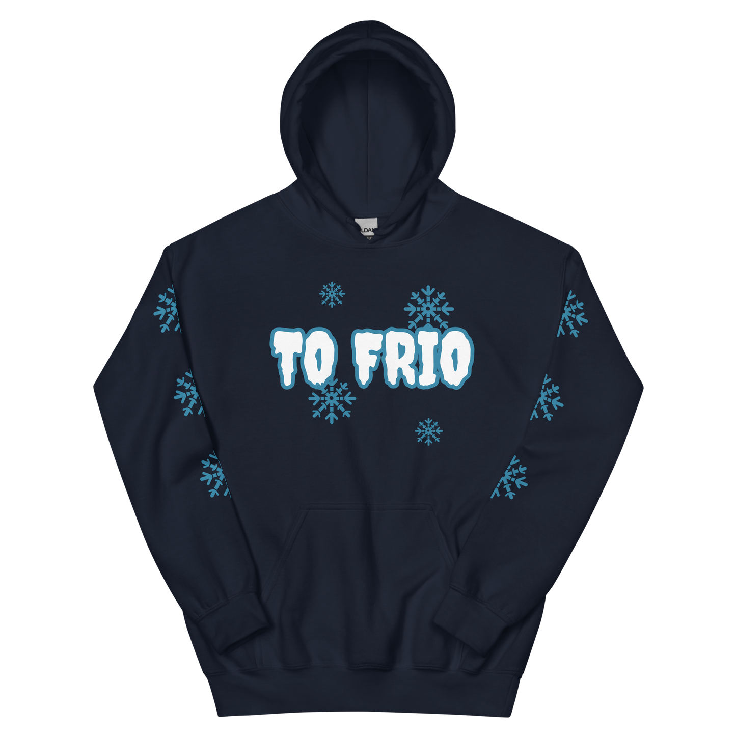 To Frio Snowflake Sleeve Dominican Unisex Hoodie  - 2020 - DominicanGirlfriend.com - Frases Dominicanas - República Dominicana Lifestyle Graphic T-Shirts Streetwear & Accessories - New York - Bronx - Washington Heights - Miami - Florida - Boca Chica - USA - Dominican Clothing