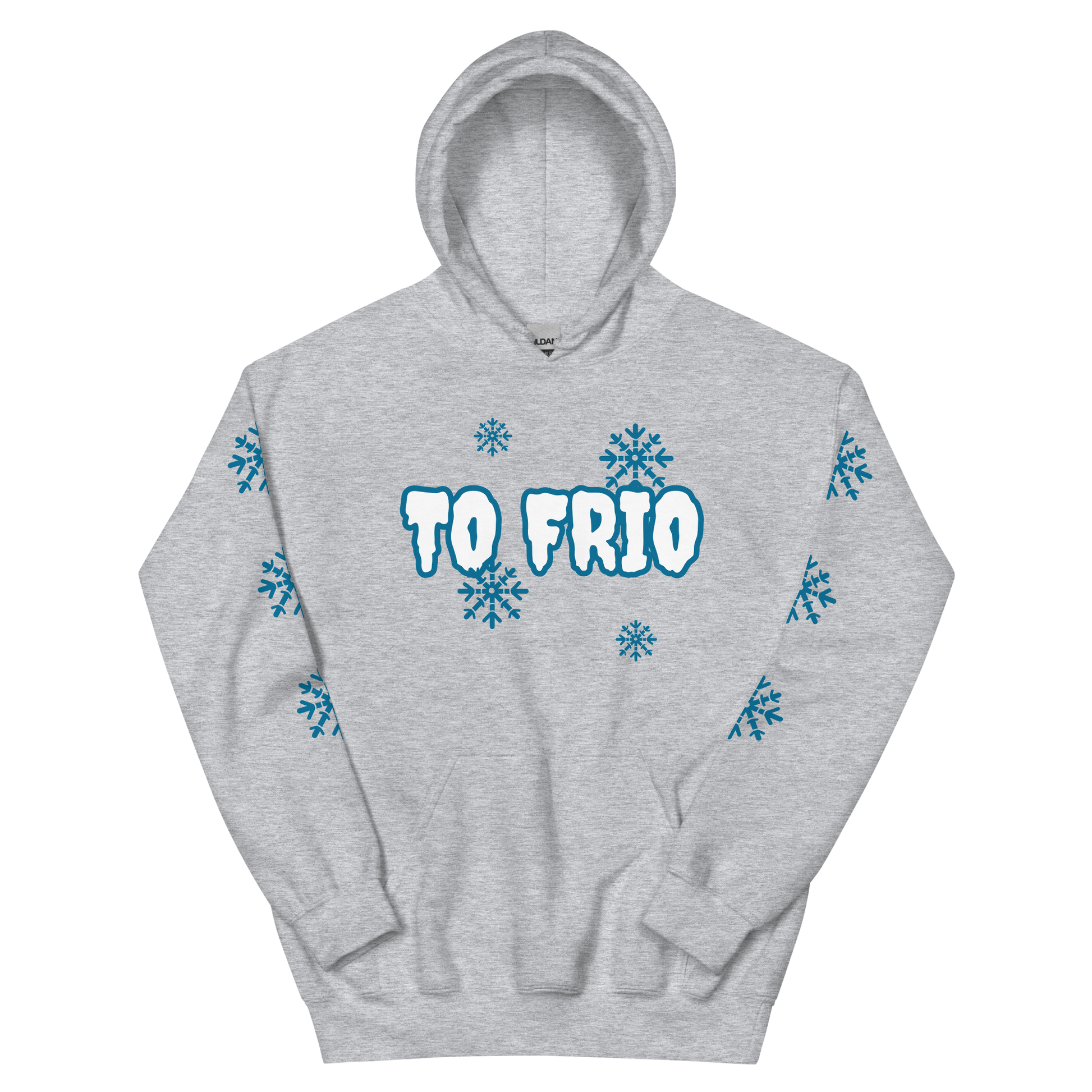 To Frio Snowflake Sleeve Dominican Unisex Hoodie  - 2020 - DominicanGirlfriend.com - Frases Dominicanas - República Dominicana Lifestyle Graphic T-Shirts Streetwear & Accessories - New York - Bronx - Washington Heights - Miami - Florida - Boca Chica - USA - Dominican Clothing