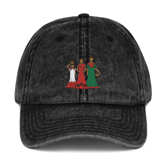 Dominican Faceless Dolls Vintage Cotton Dad Hat