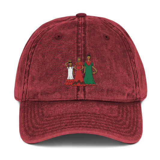 Dominican Faceless Dolls Vintage Cotton Dad Hat