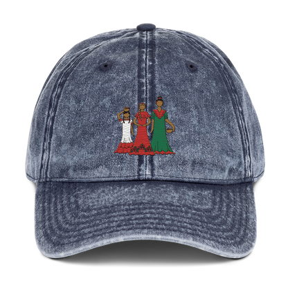 Dominican Faceless Dolls Vintage Cotton Dad Hat